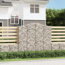   vidaXL 3 db íves horganyzott vas gabion kosár 200x50x180/200 cm