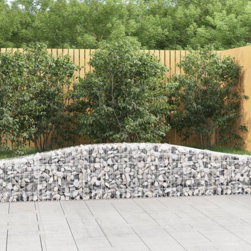 vidaXL 2 db íves horganyzott vas gabion kosár 400x30x40/60 cm