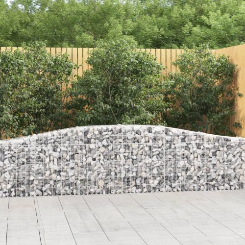 vidaXL 2 db íves horganyzott vas gabion kosár 400x30x60/80 cm