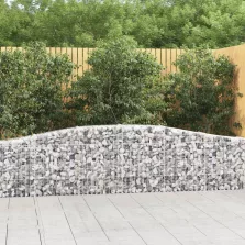   vidaXL 5 db íves horganyzott vas gabion kosár 400x30x60/80 cm