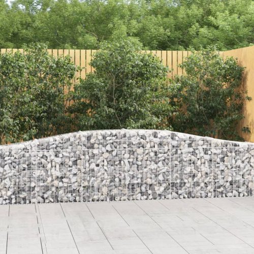 vidaXL 10 db íves horganyzott vas gabion kosár 400x30x60/80 cm