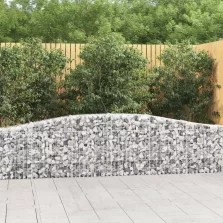   vidaXL 25 db íves horganyzott vas gabion kosár 400x30x60/80 cm