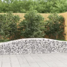   vidaXL 7 db íves horganyzott vas gabion kosár 400x50x40/60 cm