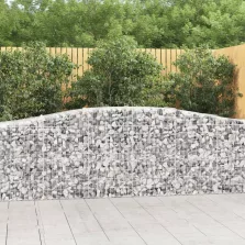   vidaXL 6 db íves horganyzott vas gabion kosár 400x50x80/100 cm