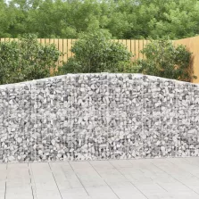   vidaXL 9 db íves horganyzott vas gabion kosár 400x50x100/120 cm