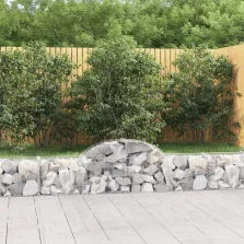   vidaXL 5 db íves horganyzott vas gabion kosár 200x30x40/60 cm