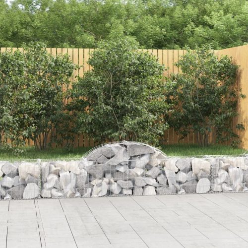 vidaXL 9 db íves horganyzott vas gabion kosár 200x30x40/60 cm