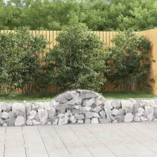   vidaXL 14 db íves horganyzott vas gabion kosár 200x30x40/60 cm