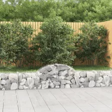   vidaXL 30 db íves horganyzott vas gabion kosár 200x30x40/60 cm