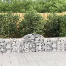   vidaXL 12 db íves horganyzott vas gabion kosár 200x30x60/80 cm