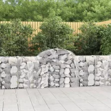   vidaXL 6 db íves horganyzott vas gabion kosár 200x30x80/100 cm