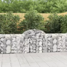   vidaXL 30 db íves horganyzott vas gabion kosár 200x30x80/100 cm