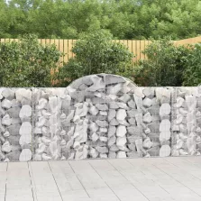   vidaXL 6 db íves horganyzott vas gabion kosár 200x30x100/120 cm
