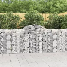   vidaXL 8 db íves horganyzott vas gabion kosár 200x30x100/120 cm