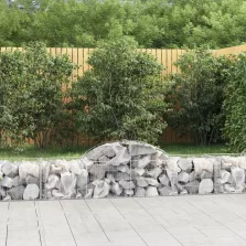   vidaXL 5 db íves horganyzott vas gabion kosár 200x50x40/60 cm