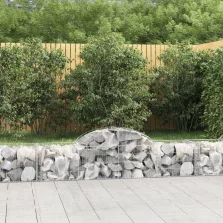   vidaXL 7 db íves horganyzott vas gabion kosár 200x50x40/60 cm
