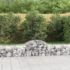   vidaXL 9 db íves horganyzott vas gabion kosár 200x50x40/60 cm