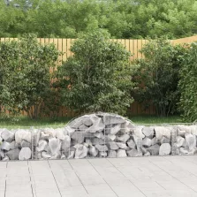   vidaXL 10 db íves horganyzott vas gabion kosár 200x50x40/60 cm