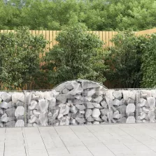   vidaXL 30 db íves horganyzott vas gabion kosár 200x50x60/80 cm