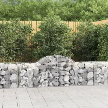  vidaXL 40 db íves horganyzott vas gabion kosár 200x50x60/80 cm