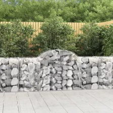   vidaXL 11 db íves horganyzott vas gabion kosár 200x50x80/100 cm
