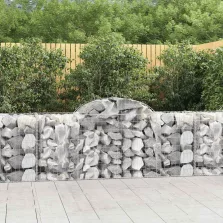   vidaXL 20 db íves horganyzott vas gabion kosár 200x50x80/100 cm