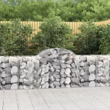   vidaXL 40 db íves horganyzott vas gabion kosár 200x50x80/100 cm