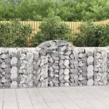   vidaXL 11 db íves horganyzott vas gabion kosár 200 x 50 x 100/120 cm