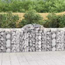   vidaXL 12 db íves horganyzott vas gabion kosár 200x50x100/120 cm
