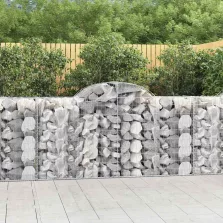   vidaXL 50 db íves horganyzott vas gabion kosár 200x50x100/120 cm