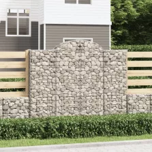  vidaXL 6 db íves horganyzott vas gabion kosár 200x50x160/180 cm