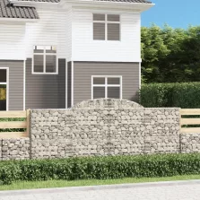   vidaXL 9 db íves horganyzott vas gabion kosár 300x30x120/140 cm