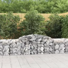   vidaXL 3 db íves horganyzott vas gabion kosár 300x50x60/80 cm