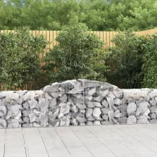   vidaXL 5 db íves horganyzott vas gabion kosár 300x50x60/80 cm
