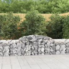  vidaXL 15 db íves horganyzott vas gabion kosár 300x50x60/80 cm