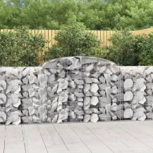   vidaXL 30 db íves horganyzott vas gabion kosár 300 x 50 x 100/120 cm