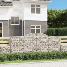   vidaXL 13 db íves horganyzott vas gabion kosár 300x50x120/140 cm