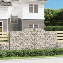   vidaXL 17 db íves horganyzott vas gabion kosár 300x50x140/160 cm