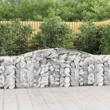   vidaXL 20 db íves horganyzott vas gabion kosár 400x30x80/100 cm
