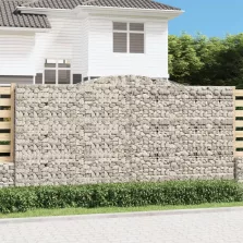   vidaXL 6 db íves horganyzott vas gabion kosár 400x50x200/220 cm