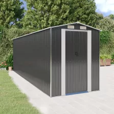   vidaXL antracitszürke horganyzott acél kerti fészer 192 x 606 x 223 cm