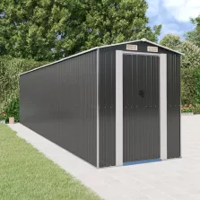   vidaXL antracitszürke horganyzott acél kerti fészer 192 x 772 x 223 cm