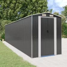   vidaXL antracitszürke horganyzott acél kerti fészer 192 x 855 x 223 cm