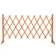   vidaXL narancssárga tömör fenyőfa rácsos kerti kerítés 150 x 80 cm