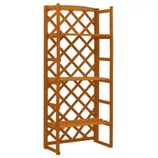   vidaXL narancssárga tömör fenyőfa rácsos növényállvány 60x30x140 cm