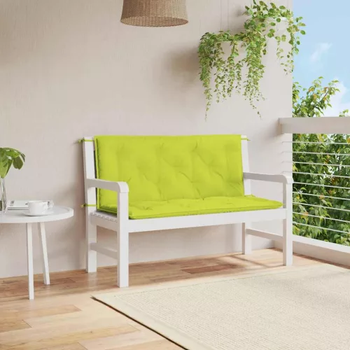 vidaXL élénkzöld oxford szövet kerti pad párna 120 x (50+50) x 7 cm