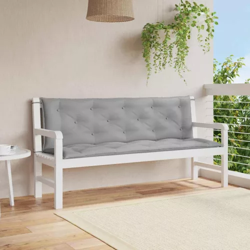 vidaXL szürke oxford szövet kerti padpárna 150 x (50+50) x 7 cm