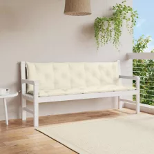   vidaXL krémfehér oxford szövet kerti padpárna 180 x (50+50) x 7 cm