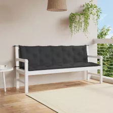  vidaXL fekete oxford szövet kerti padpárna 180 x (50+50) x 7 cm