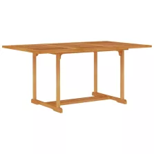 vidaXL tömör tíkfa kerti asztal 150 x 90 x 75 cm